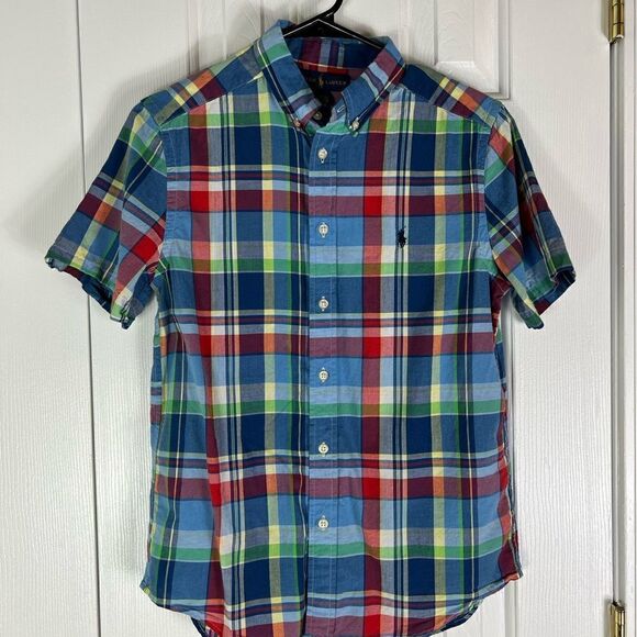 Ralph Lauren Plaid Button Down Shirt 14/16 - Picture 1 of 4